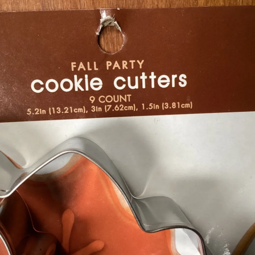 Fall Party Cookie Cutters New with tag 2 packs